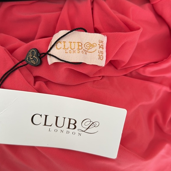 CLUB L LONDON pink Ruched Panel One Shoulder Maxi Dress - Picture 7 of 10